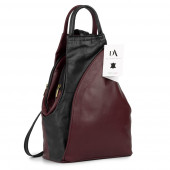 Rucsac dama din piele naturala DiAmanti Clio Bordo-Negru